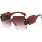 Toz Vintage Rimless Vintage & Retro Güneş Gözlüğü - Kahverengi