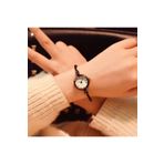 Toz Vintage Siyah-beyaz Ince Bileklik Yuvarlak Vintage&retro Saat