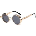 Toz Vintage Siyah Gothic Steampunk Güneş Gözlüğü - Altın - Siyah