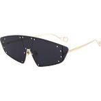 Toz Vintage Szenya Siyah Cam Gold Çerçeve Vintage Retro Güneş Gözlüğü