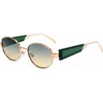 Toz Vintage Yeloria Yeşil Detaylı Gold Metal Vintage Retro Güneş Gözlüğü UV400