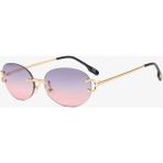 Toz Vintage Zavone Mor Pembe Vintage & Retro Unisex Güneş Gözlüğü - Çok Renkli