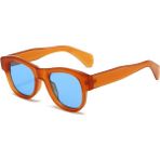 Toz Vintage Zileya Turuncu Çerçeve Mavi Cam Vintage & Retro Unisex Güneş Gözlüğü