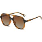 Toz Vintage Zoreya Leopar Desenli Kahverengi Cam Vintage & Retro Unisex Güneş Gözlüğü