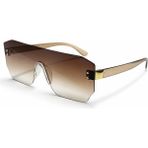 Toz Vintage Zuneth Kahverengi Büyük Çerçeve Vintage & Retro Unisex Güneş Gözlüğü