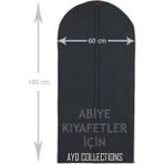 Tozlu Pazar (10 Adet) Abiye Elbise Kılıf Gamboç 60X160 Siyah Tela Nonvoven Uzun Boy