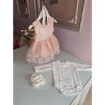 Tozpembebaby Somon Renk Bebek Elbise Takımı