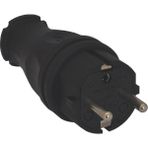Tp 3101-303-0300 1X16A Kauçuk Düz Fiş (Siyah) Fransız Tipi - Ups