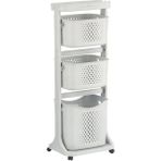 Tp 750 3 Katlı Kat Kat Sepet Organizer - Beyaz | Çok Amaçlı Düzenleyici Raf