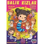 Tp Balık Kızlar Boyama Kitabı Popsticker