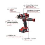Tp-Cd 18 Li-I Kömürsüz Power X- Akülü Darbeli Vidalama (Darbe Fonksiyonlu, Li-Ion, 18 V, 2 Hız, 60 Nm, LED Işık, Çanta, 2x 2,0 Ah Akü ve Şarj Cihazı Dahildir) - 4513861 - Option-1