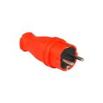 Tp Electric 1X16A - Kauçuk Düz Fiş (Kırmızı)