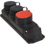 Tp Electric 3104 315 0300 3X25A Kauçuk Üçlü Grup Priz 1 (3X25) 2 (1X16)