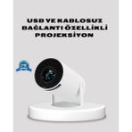 Tp Hdmı USB Bağlantılı 4K Destekli Taşınabilir Projeksiyon Cihazı ( Lisinya )