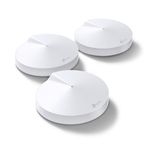 TP-Link Deco M5(3-Pack), AC1300 Mbps, Dual-Band, Gigabit Portları, 100 Cihaza Kadar Bağlanılabilirlik, 500 m²'ye Kadar Kapsama, Mobil Uygulama ile Kolay Kurulum, Wi-Fi 5 Mesh Sistemi