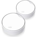 TP-Link Deco X50-PoE(2-pack), AX3000 Mbps, PoE Destekli, Dual-Band, 2,5Gbps Ethernet Portu, 150 Cihaza Kadar Bağlantı, 420 m² 'ye Kadar Kapsama, Mobil Uygulama ile Kolay Kurulum, Wi-Fi 6 Mesh Sistemi