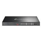 TP-Link Omada DS1018GMP 16 Port Gigabit + 2x1GB RJ45/SFP Combo 250W 250 mt PoE Mesafe Metal Rackmount Kasa Switch