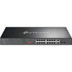 TP-Link Omada DS1018GMP 16 Port Gigabit + 2x1GB RJ45/SFP Combo 250W 250 mt PoE Mesafe Metal Rackmount Kasa Switch