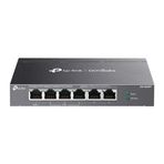 TP-Link Omada DS106QPP 4 Port Gigabit+2 Port Gigabit Uplink 64W 250 mt PoE Metal Kasa Switch
