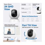 TP-Link Tapo C220 4.0 MP 9 mt Gece Görüşü 360 Dönüş 2 Yönlü Ses WIFI İç ve Dış Mekan Güvenlik Kamerası