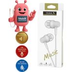 Tp Me-03 Beyaz Kablolu Kulak Içi Kulaklık – Aux Girişli, Extra Bass, Tüm Telefon ve Cihazlarla Uyumlu