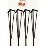TP Tunapres Zeenza Home Siyah Metal Mobilya ve Masa Ayağı 72 x 62 cm Düz Demir 4'lü Set - 1