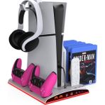 TP5-3570 Ps5 Soğutucu Organizatör 2 Fanlı Kol Şarj Edici 3 USB Hub Kulaklık Platstation