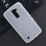 TPU Telefon Kılıfı LG K10 ile Uyumlu, Şok Emici İnce ve Esnek Koruyucu Kapak, Çizilmeye Karşı Tasarım ve Hassas Kesim (Beyaz)