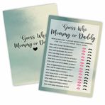 TPYEN Guess Who? Baby Shower için Anne veya Baba Oyun Kartları - Akik Yeşili - Cinsiyet Gösterimi, Bebek Duyurusu, Bebek Duşu, Parti Favorisi ve Malzemeleri için Cinsiyet Nötr Dolgu Oyun Kiti (30