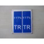 Tr Plaka Sticker Damla 10x4cm (2 Tane Fiyatı) Türk Arması -tr Sticker - Plaka Arması