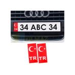 Tr Plaka Türk Bayrağı Damla Sticker Etiket Yapıştırma 1 Çift