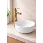TR Rocciarmatur Bambu Çanak lavabo Antik Eskitme Gold lavabo bataryası -pirinç görünümlü banyo musluğu