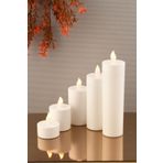 TR Turan Collection 5'li Pilli Led Silindir Mum 5 Boy, Baton Mum Beyaz Renk