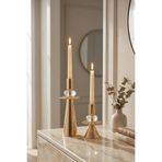 TR Turan Collection DİLARA 2'li Şamdan Seti Altın Renk Kristal Taşlı Metal Mumluk