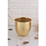 TR Turan Collection GİZEM Metal Dövme Vazo Gold Metal Aranjman - ÇİÇEKSİZ