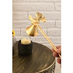 TR Turan Collection KELEBEK Figürlü Mum Söndürme Aleti Metal Mum Söndürücü Altın Renk