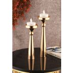 TR Turan Collection MİLAS Baton Şamdan Gold Kaplama Metal Mumluk