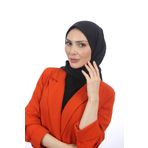 Trablus Tesettür Kadın Bambu Kraş Eşarp Siyah