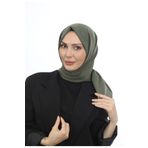 Trablus Tessetür Kadın Pamuk Kraş Caz Şal Haki