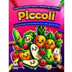 Traccia e colora frutta e verdura per bambini piccoli, libro da colorare per bambini dai 2 ai 4 anni, dai 5 ai 7 anni: Quaderni di controllo della ... materna (apprendimento nella prima infanzia)