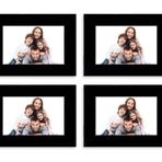 Traceease Ahşap Fotoğraf Çerçevesi Masa Üstü Çerçevesi - Küçük Duvara Asılan Resim Çerçevesi - Siyah 10 x 15 cm - 4'lü Paket
