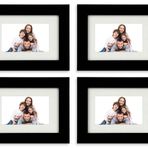 Traceease Ahşap Fotoğraf Çerçevesi Masa Üstü Çerçevesi - Küçük Duvara Asılan Resim Çerçevesi - Siyah 13,7 x 18,7 cm - 4'lü Paket