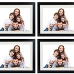 Traceease Ahşap Fotoğraf Çerçevesi Masa Üstü Çerçevesi - Küçük Duvara Asılan Resim Çerçevesi - Siyah 30 x 30 cm - 4'lü Paket