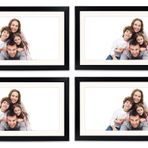 Traceease Ahşap Fotoğraf Çerçevesi Masa Üstü Çerçevesi - Küçük Duvara Asılan Resim Çerçevesi - Siyah 30 x 61 cm - 4'lü Paket