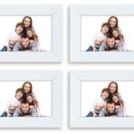 Traceease Küçük Duvara Asılan Resim Çerçevesi Ahşap Çerçeveler Masa Üstü için Beyaz Fotoğraf Çerçevesi - 10,16 x 15,24 cm - 4'lü Paket