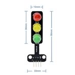 Trafik Işık Led Modülü 5V Ortak Katot 8mm Led Kırmızı Sarı Yeşil