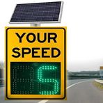 Trafik levhası, güneş enerjisiyle çalışan LED hız göstergesi – yanıp sönen hız sınırlama göstergesi, sokaklar ve yaşam alanları için, yüksek trafik için 3 haneli dijital radar