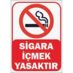 Trafik Ve Uyarı Levhası Sigara Içmek Yasaktır A4 21 Cm X 29.7 Cm Pvc