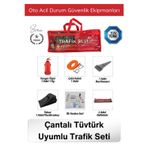 #TrafikSeti Trafik Seti Yangın Tüpü Reflektör Çantalı Tüvtürk Uyumlu Araç Çeki Halatı İlk Yardım Set