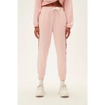 Trainer SweatPants Pudra Pembe Logo Baskılı Kadın Eşofman Altı